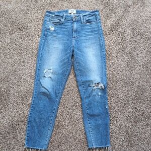 Paige Margot Crop Skinny Stretchy Jeans Size 27